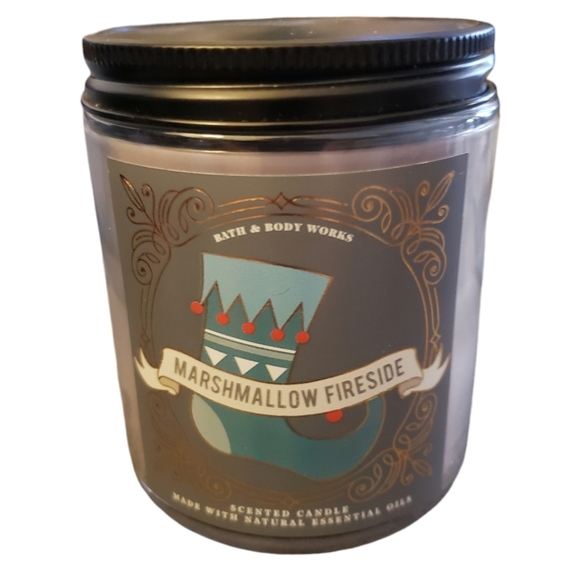 Bath & Body Works Marshmallow Fireside Single Wick Candle 7oz - Picture 1 of 4